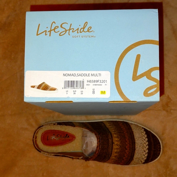 🍀☘️LIFE STRIDE ☘️🍀Nomad, Saddle Multi Brown Knit - Picture 6 of 14